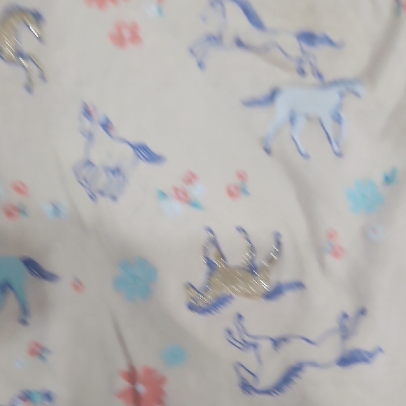 Cat & Jack Light Pink Horse Short Sleeve Tee with Pastel Sketches - Picture 3 of 6